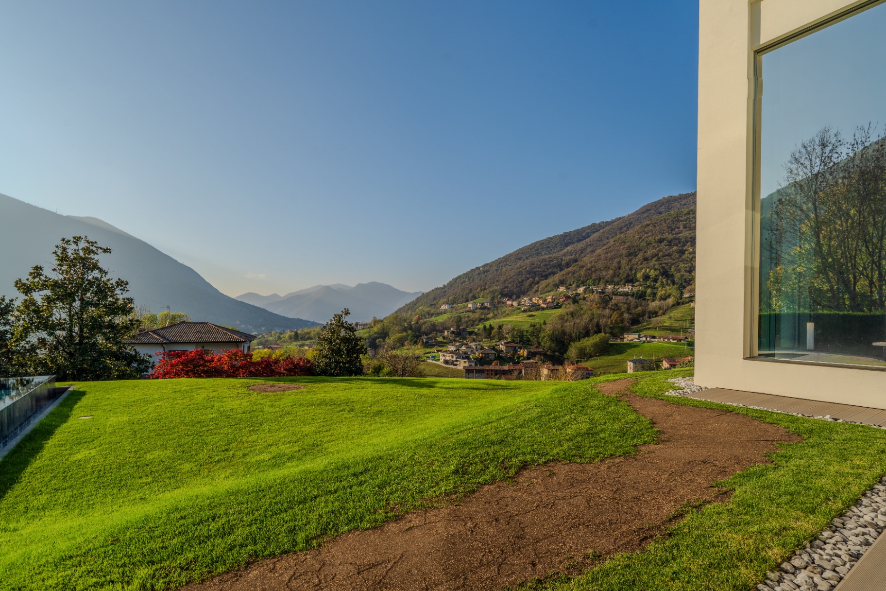 Giardino con vista sulla valle