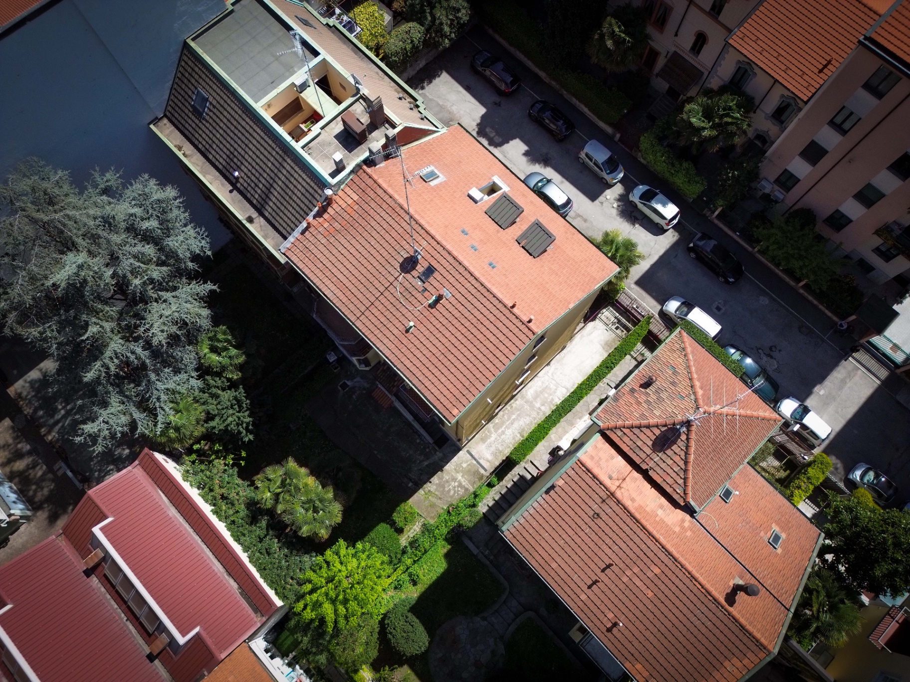 Ripresa zenitale del tetto