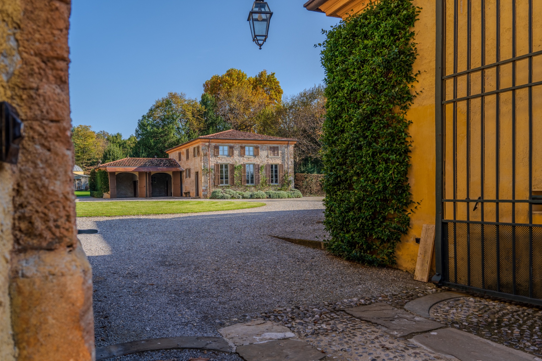 Scorcio sul parco della villa